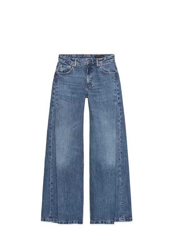 Zara Denim - Zara Wide-Leg Denim Jeans in Blue Wash